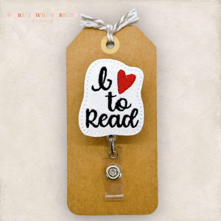 I Love to Read Badge Topper