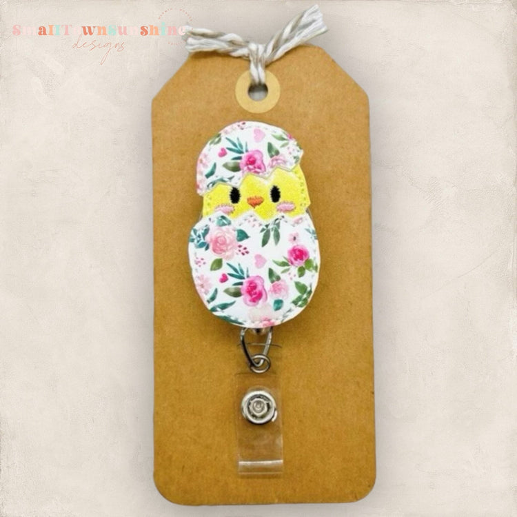 Floral Chick Badge Topper