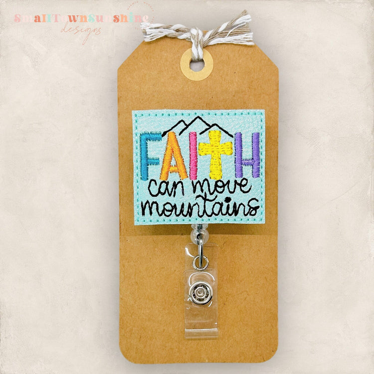 Faith Can Move Mountains Badge Topper