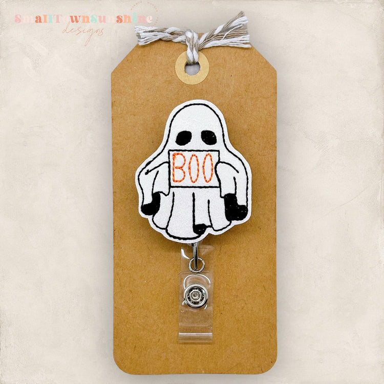 Spooky Boo Ghost Badge Topper
