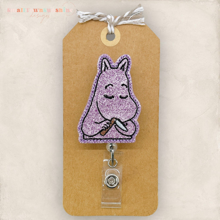 Hippo with Knife Badge Topper