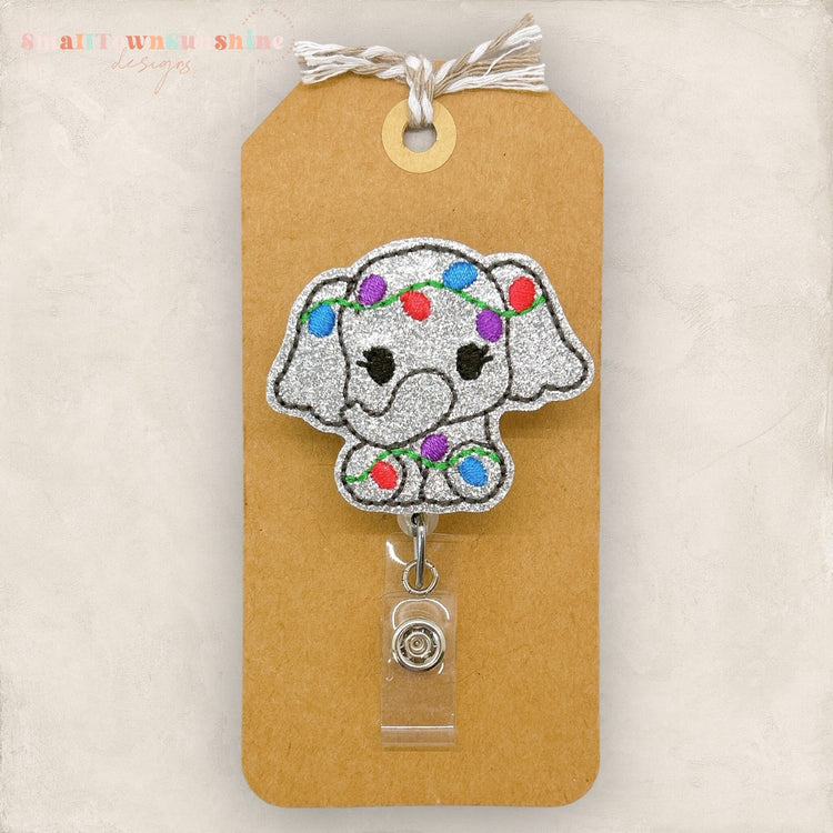 Christmas Elephant Badge Topper