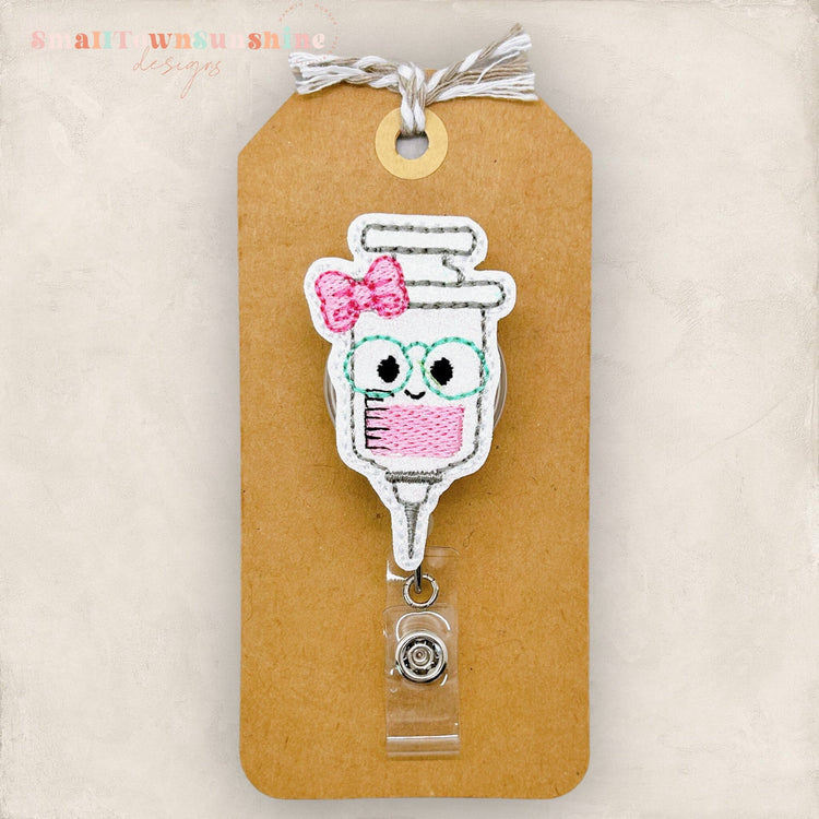 Geeky Syringe Badge Topper
