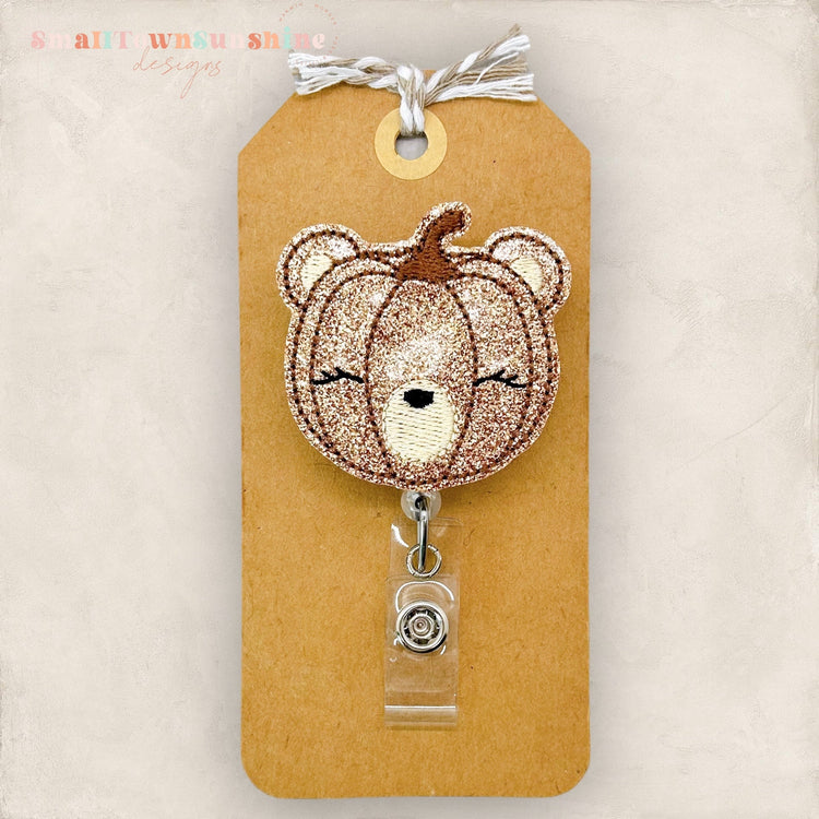 Bear Pumpkin Badge Topper