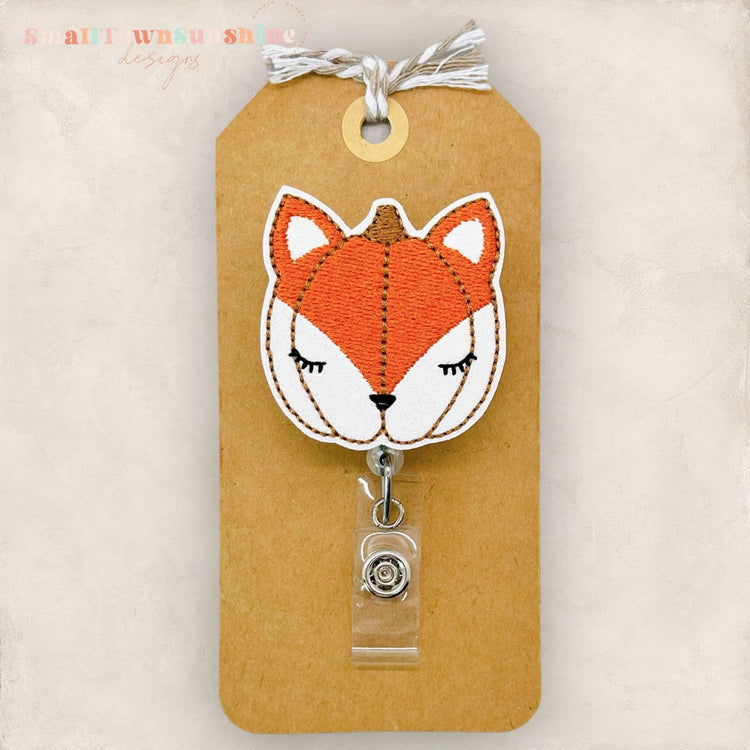 Fox Pumpkin Badge Topper