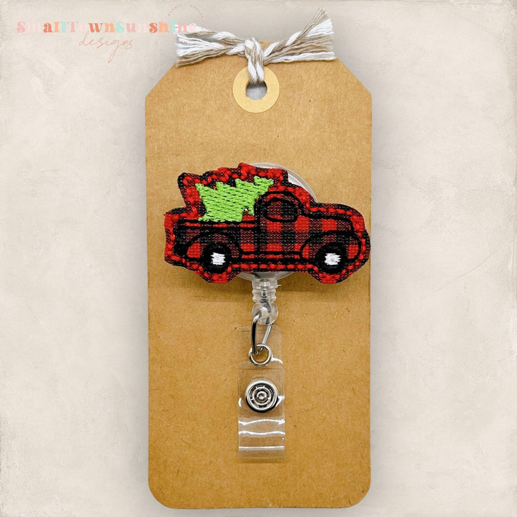 Red Plaid Truck Badge Topper