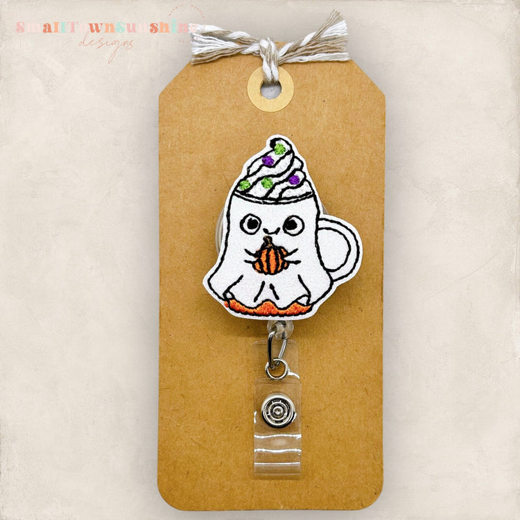 Ghost Coffee Cup Badge Topper