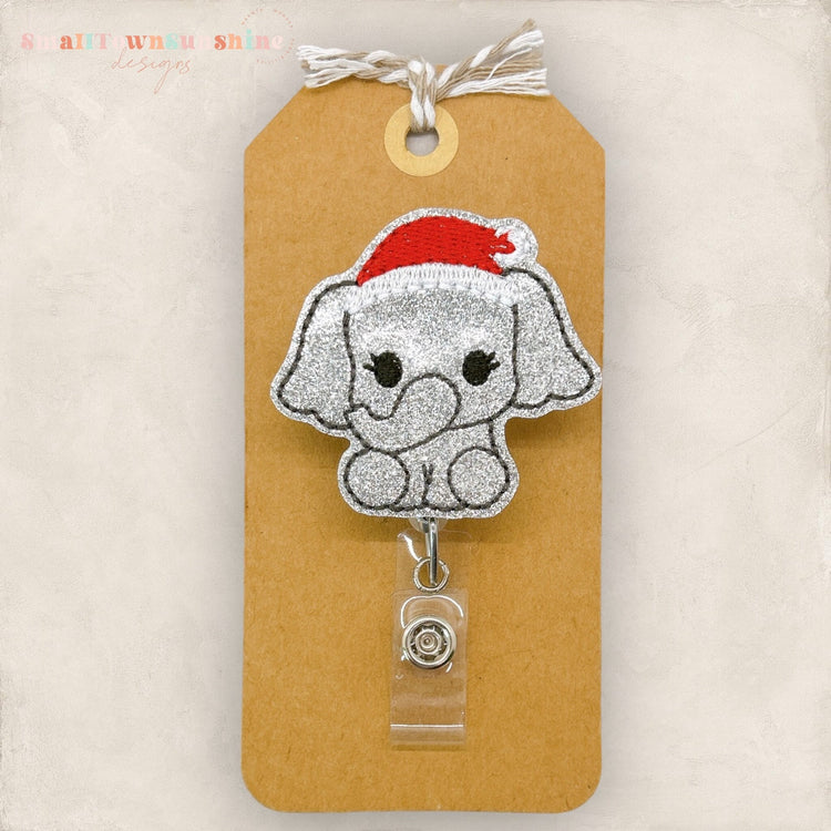 Christmas Elephant Badge Topper