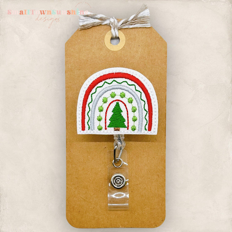 Christmas Rainbow Badge Topper