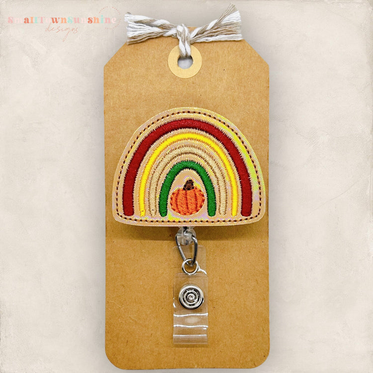 Pumpkin Rainbow Badge Topper