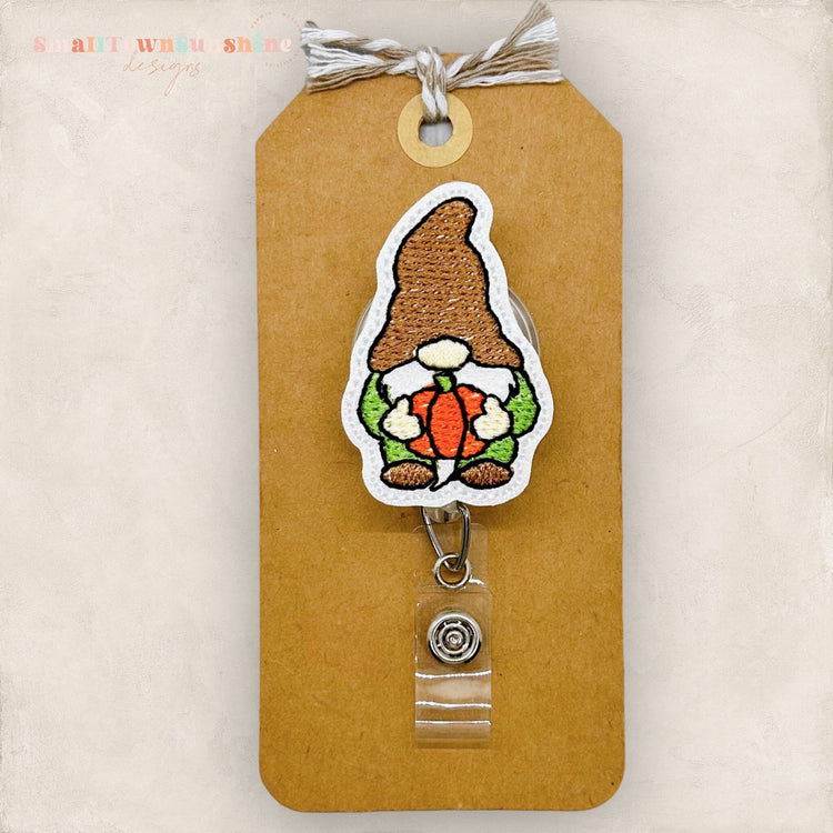 Fall Gnome Badge Topper