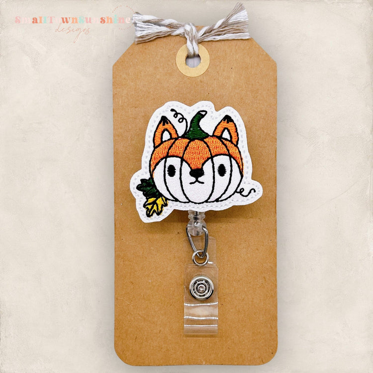 Fox Pumpkin Badge Topper