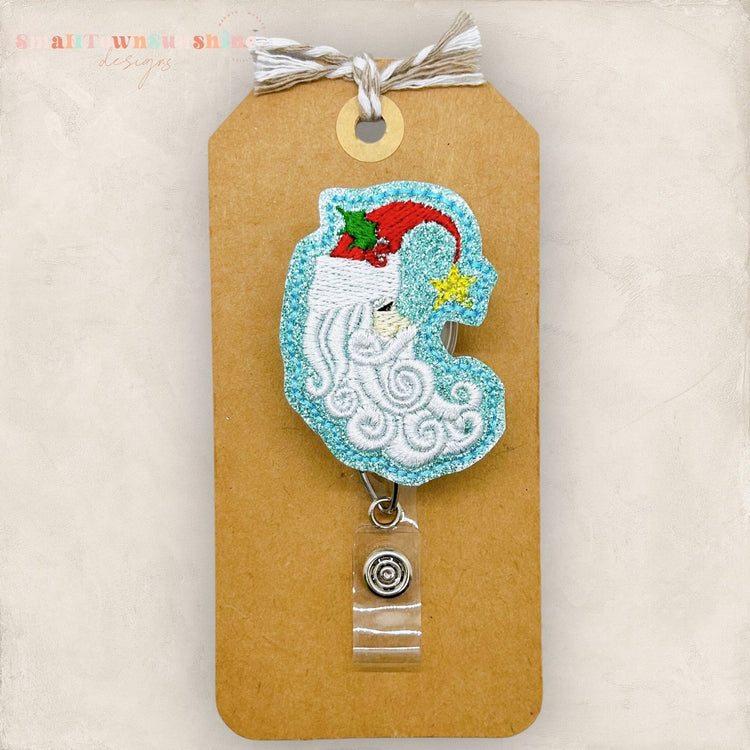 Vintage Santa Badge Topper
