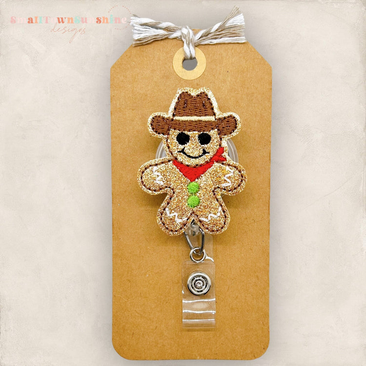 Cowboy Gingerbread Badge Topper