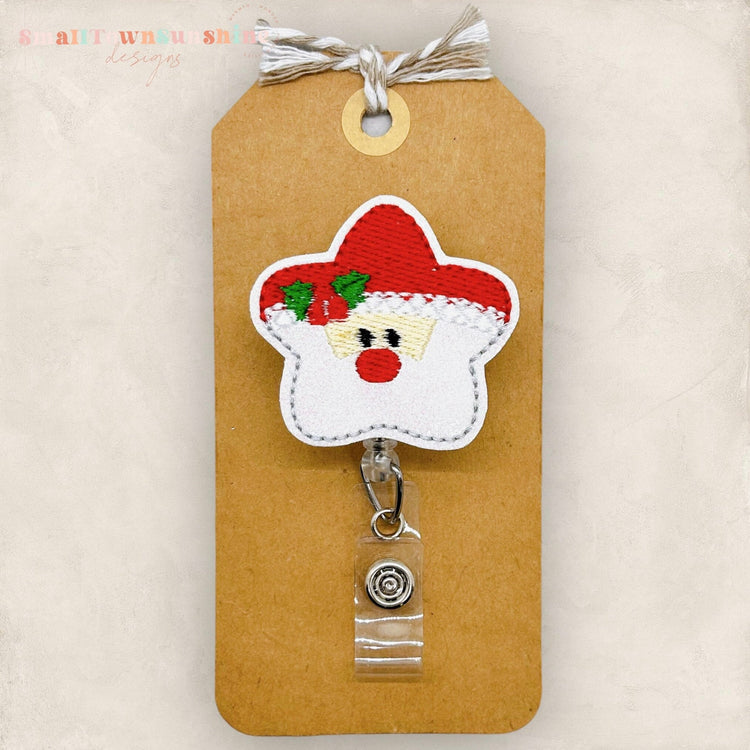 Santa Star Badge Topper