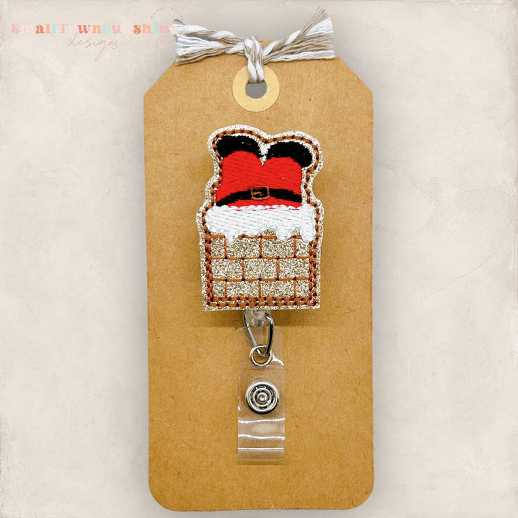 Chimney Santa Badge Topper