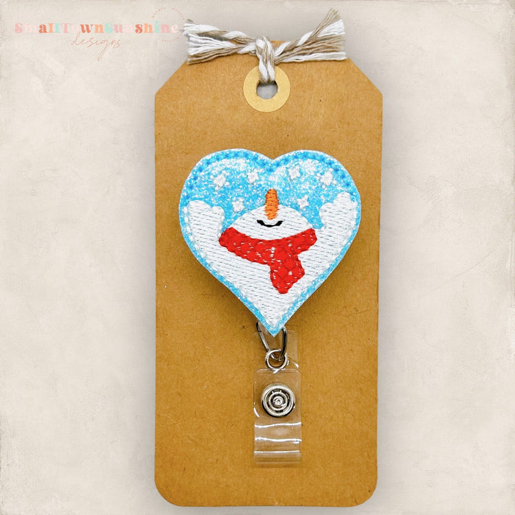 Snowy Heart Badge Topper