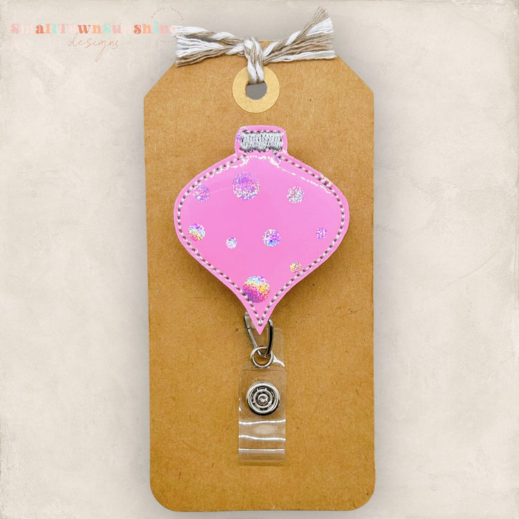Pink Vintage Ornament Badge Topper