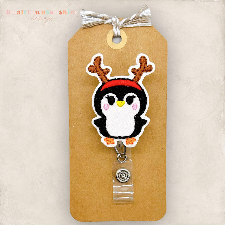 Reindeer Penguin Badge Topper