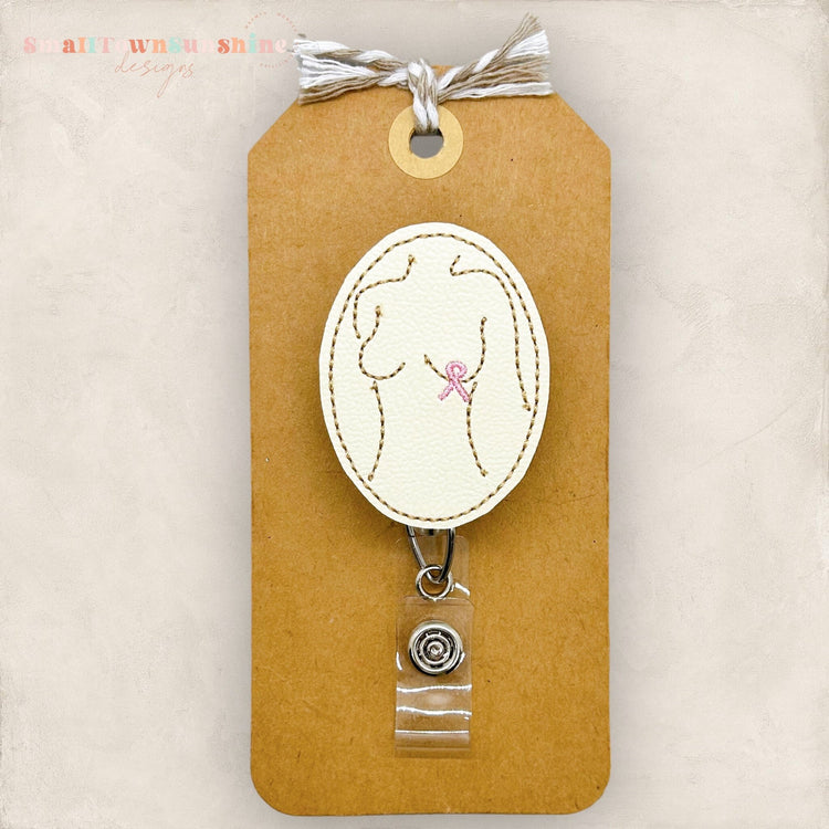 Breast Cancer Silhouette Badge Topper