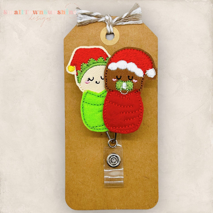 Diverse Christmas Babies Badge Topper