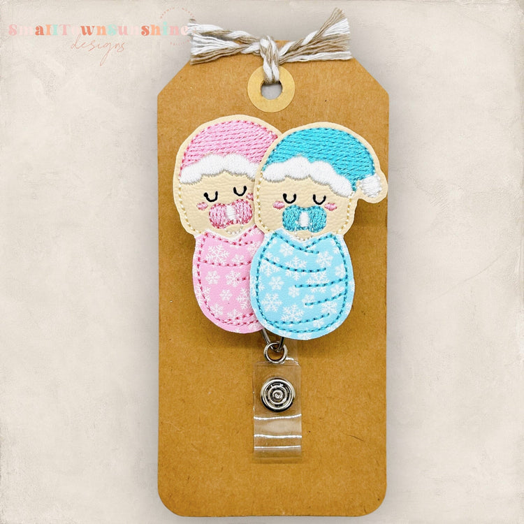 Sleepy Winter Babies Badge Topper