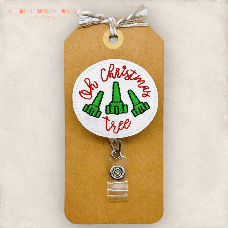 Oh Christmas Tree Badge Topper