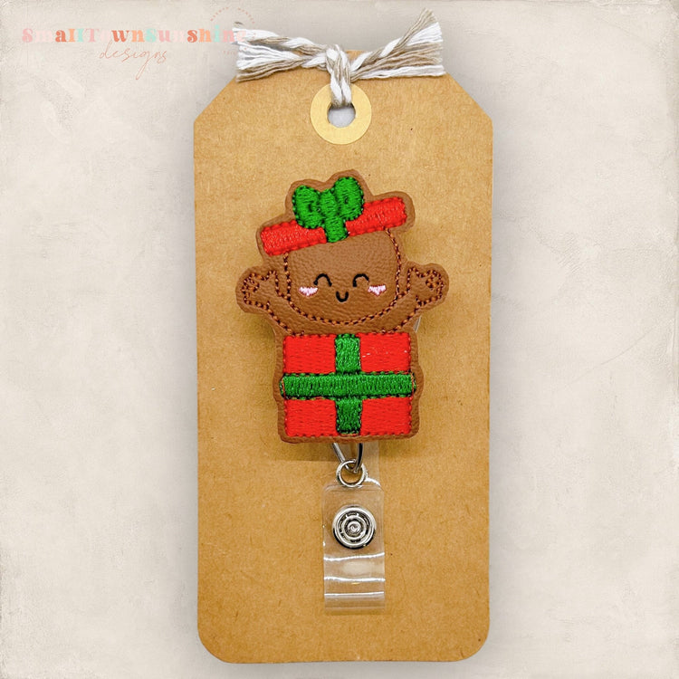 Christmas Present Baby Badge Topper