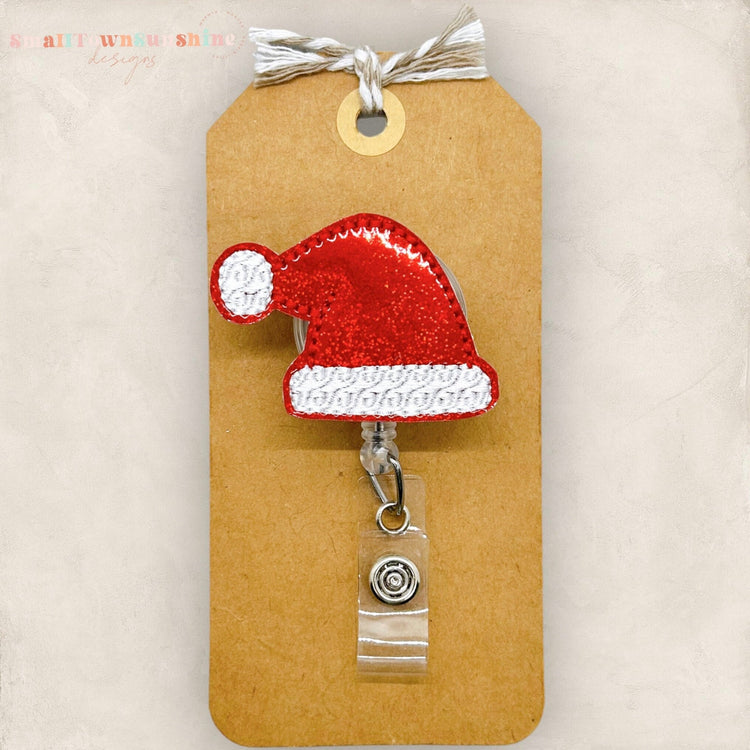 Red Santa Hat Badge Topper