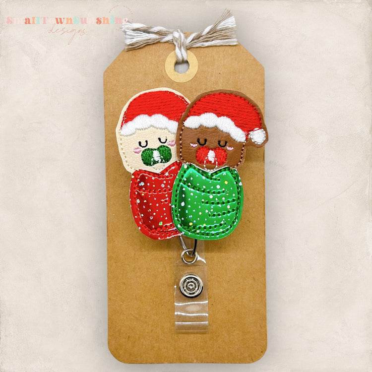 Diverse Christmas Babies Badge Topper