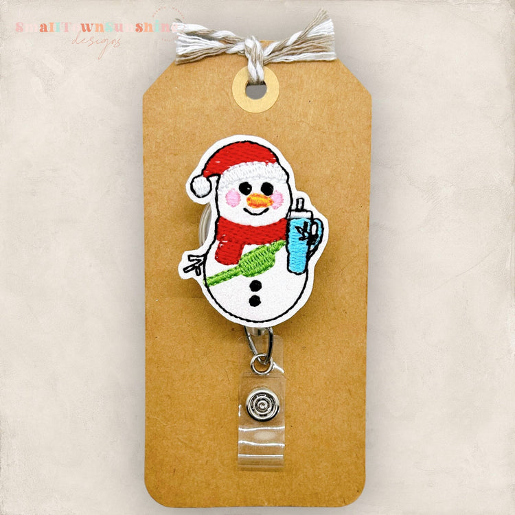 Tumbler Snowman Badge Topper