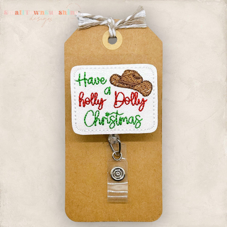 Have a Holly Dolly Christmas Badge Topper