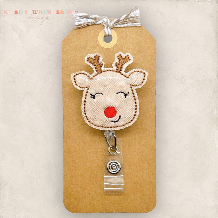 Cute Reindeer Badge Topper