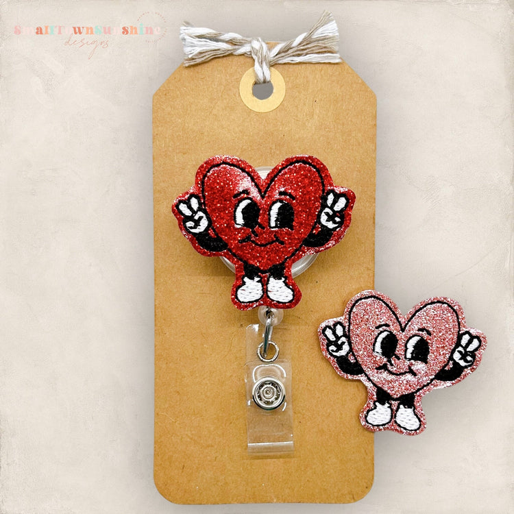 Retro Heart Badge Topper
