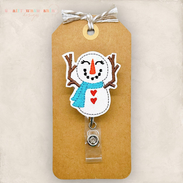 Falling Snowman Badge Topper