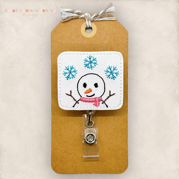 Winter Snowman Badge Topper