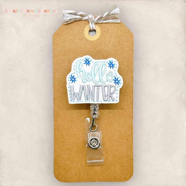 Hello Winter Badge Topper
