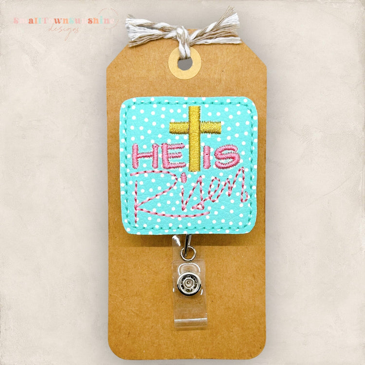 He Is Risen Badge Topper