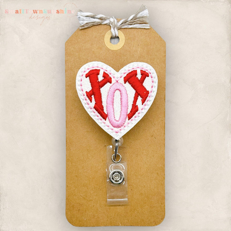 XOX Heart Badge Topper