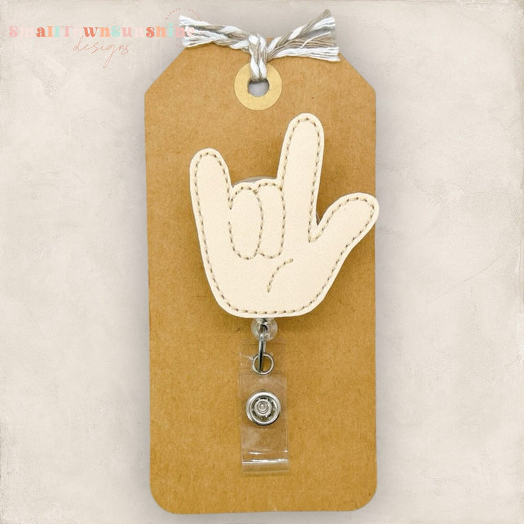 ASL I Love You Badge Topper