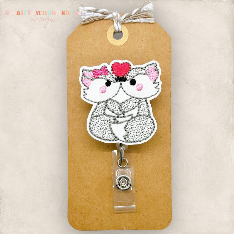 Kissing Foxes Badge Topper