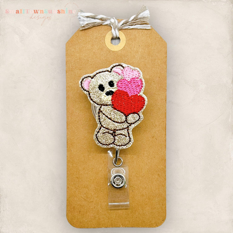 Valentine Bear Badge Topper
