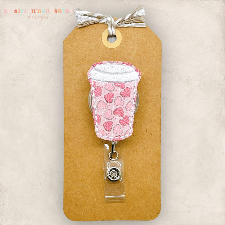 Valentine Coffee Cup Badge Topper