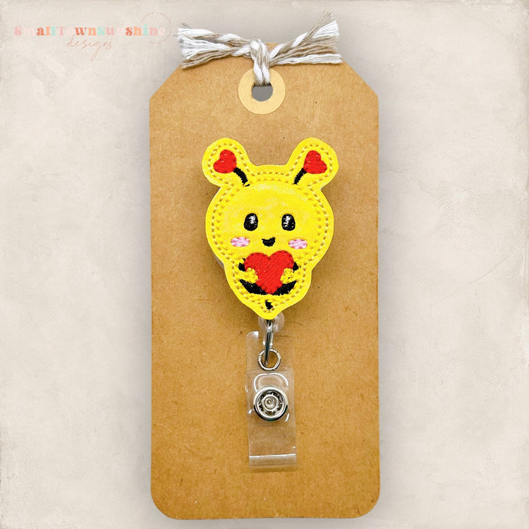Cute Valentine Bee Badge Topper