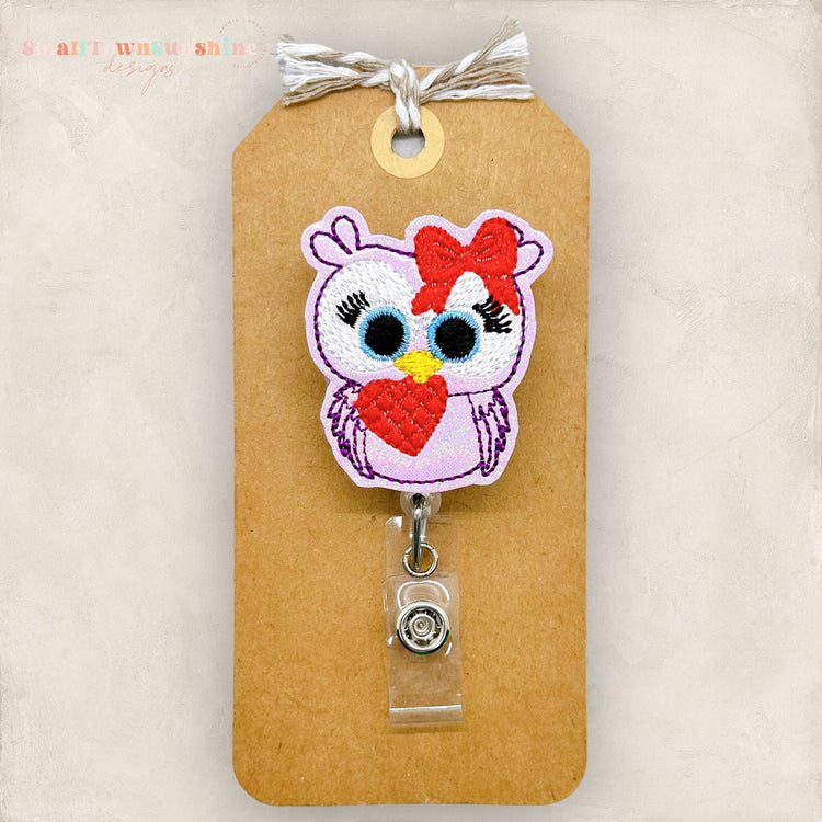 Cute Valentine Owl Badge Topper