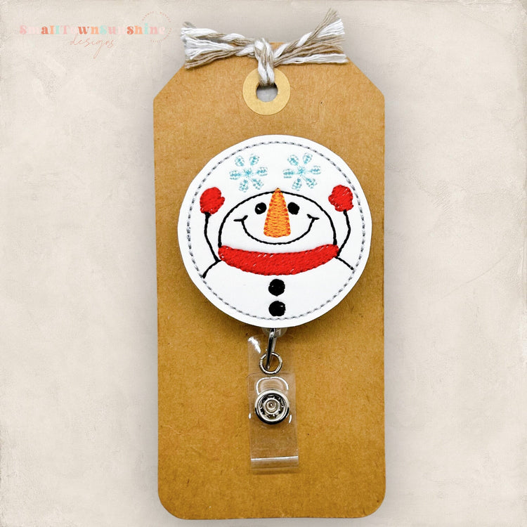 Tossing Snowflakes Badge Topper