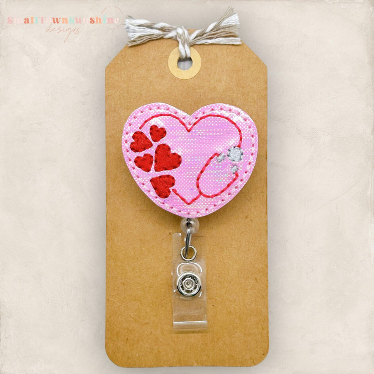 Valentine Stethoscope Badge Topper