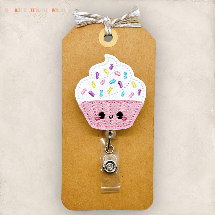 Cupcake with Sprinkles Badge Topper