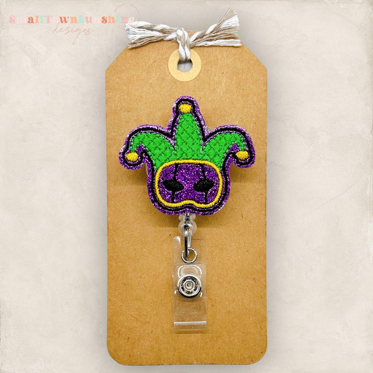 Mardi Gras Jester Badge Topper