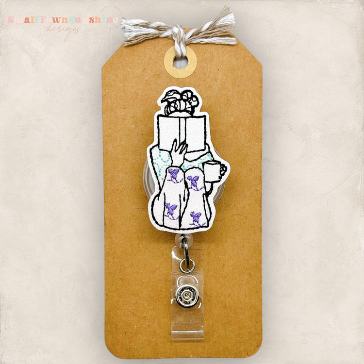 Cozy Girl Reading Badge Topper